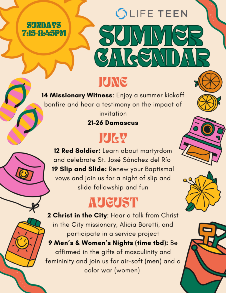 LT 26 summer calendar