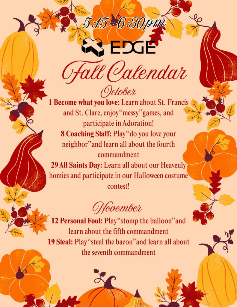 EDGE Fall Calendar 26